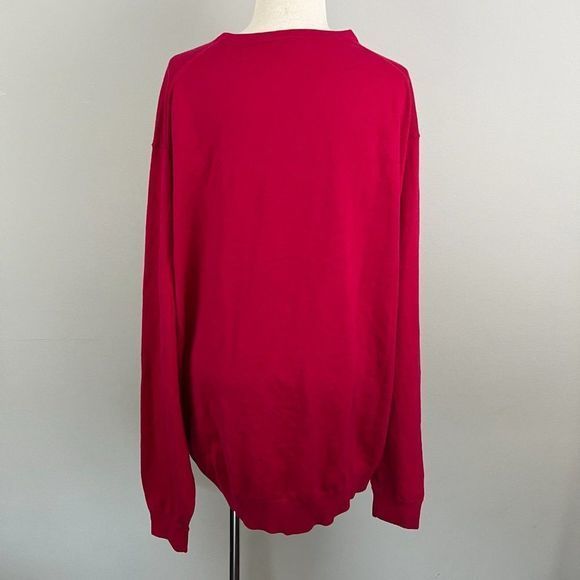 NWT CUTTER & BUCK Fuchsia Pink V Neck Sweater (2XT) - Picture 5 of 8